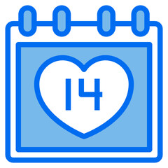 heart blue line icon