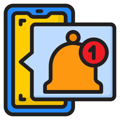 smartphone color line style icon