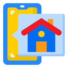 smartphone flat style icon