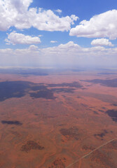 Aerial view of outback in Australia