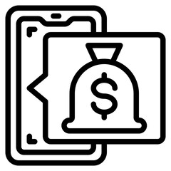 smartphone outline style icon