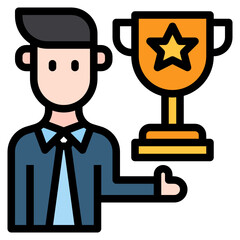 businessman line icon