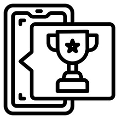 smartphone outline style icon