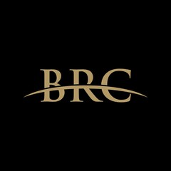 BRC initial overlapping movement swoosh horizon, logo design inspiration company business