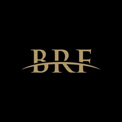 Naklejka na ściany i meble BRF initial overlapping movement swoosh horizon, logo design inspiration company business