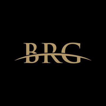BRG initial overlapping movement swoosh horizon, logo design inspiration company business
