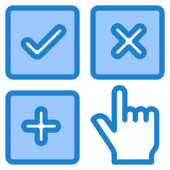 Obraz premium user interface blue style icon