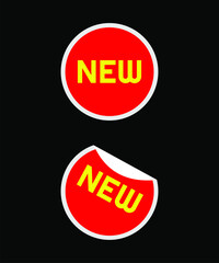new label icon vector 