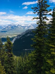 Stunning views of Banff National Park from Sulfur mountain ridge