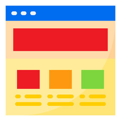 Fototapeta premium browser flat style icon