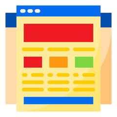 Fototapeta premium browser flat style icon