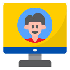 computer flat style icon
