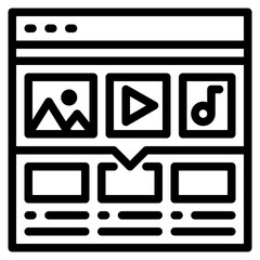 browser outline style icon