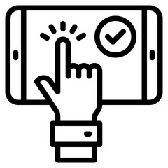 smartphone outline style icon