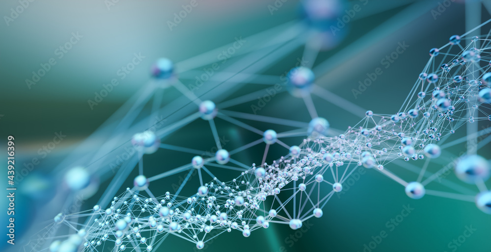 Poster plexus geometry or line and dot connection background