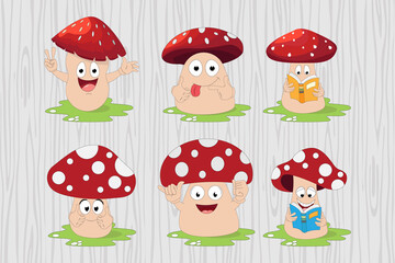 cute mushroom cartoon