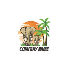 Coolest elephant logo unique, simple and elegant