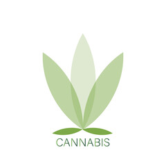 Simple icon of cannabis leaf Silhouette Reduralis marijuana