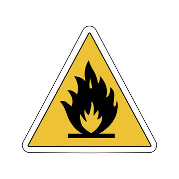 Keep away from fire Simple icon on product packaging and box
