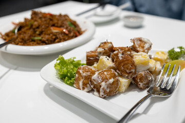 Chinese style food on the table