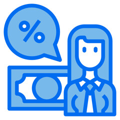 business blue line icon