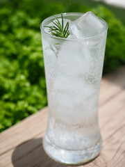 시원한 탄산음료수, 여름음료, 로즈마리