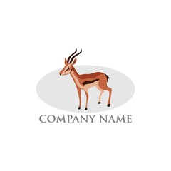 Deer vector logo is unique, simple and elegant