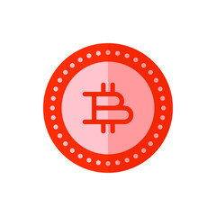 Bitcoin, Coin Flat Icon Logo Illustration Vector Isolated. Bitcoin, Cryptocurrency, and Mining Icon-Set. Suitable for Web Design, Logo, App, and Upscale Your Business.