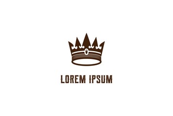 Vintage Royal King Crown Elegant Luxury Logo Design Vector