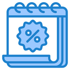 calendar blue style icon