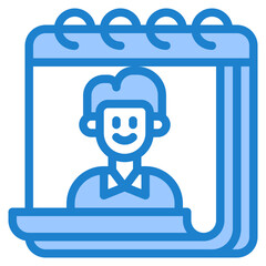 calendar blue style icon