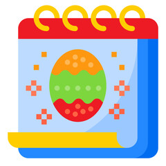 Fototapeta premium calendar flat style icon