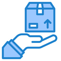 delivery blue style icon