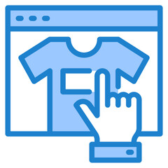 shopping blue style icon