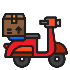 Fototapeta premium delivery color line style icon