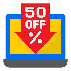 sale flat style icon