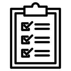 clipboard outline style icon
