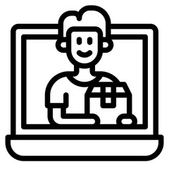 delivery outline style icon