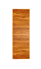 Wood broad frame in rectangle shape patterns brown border isolated on white background , clipping path