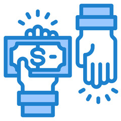 finance blue style icon