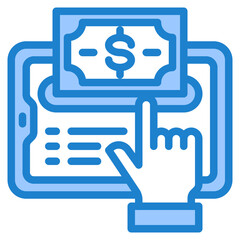 finance blue style icon