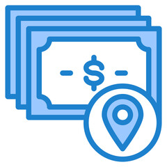 location blue style icon