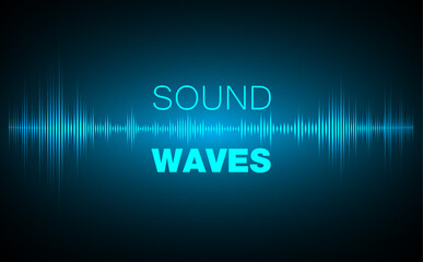 Sound waves oscillating dark light