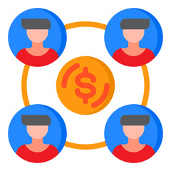 money flat style icon