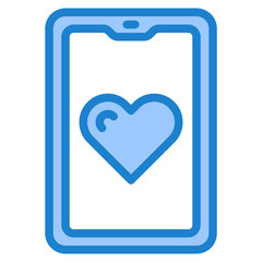 smartphone blue style icon