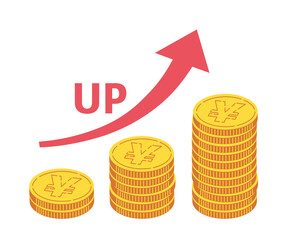 お金が増えているイラスト