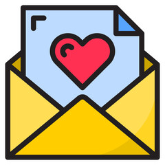 mail color line style icon