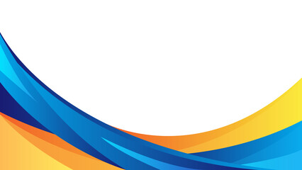 abstract background with orange and blue wavy shapes. vector illustration