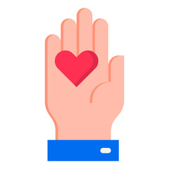 Obraz premium hand flat style icon