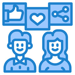 content blue style icon